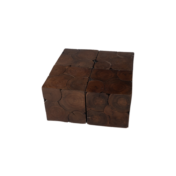 Square Jigsaw Tree Trunk Middle Table