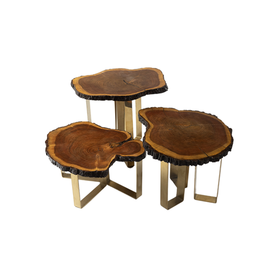 Tree Trunk Trio Table Set